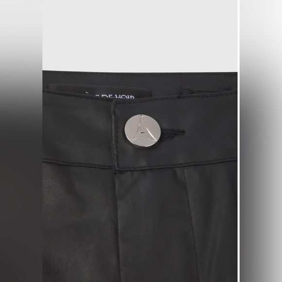 MID RISE WAXED CARGO PANTS - BLACK - Maniere de Voir US2 New - Picture 9 of 10
